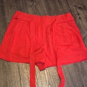 BCBG tie paperbag shorts